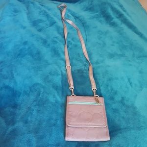 Thirty-one gray and aqua cross body